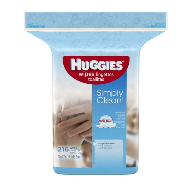 Lingettes pour bébé Simply Clean de Huggies, sans parfum - paquet de recharge