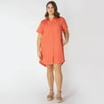 thumbnail image 2 of Devoted Women’s Plus size button up mini dress, 2 of 7