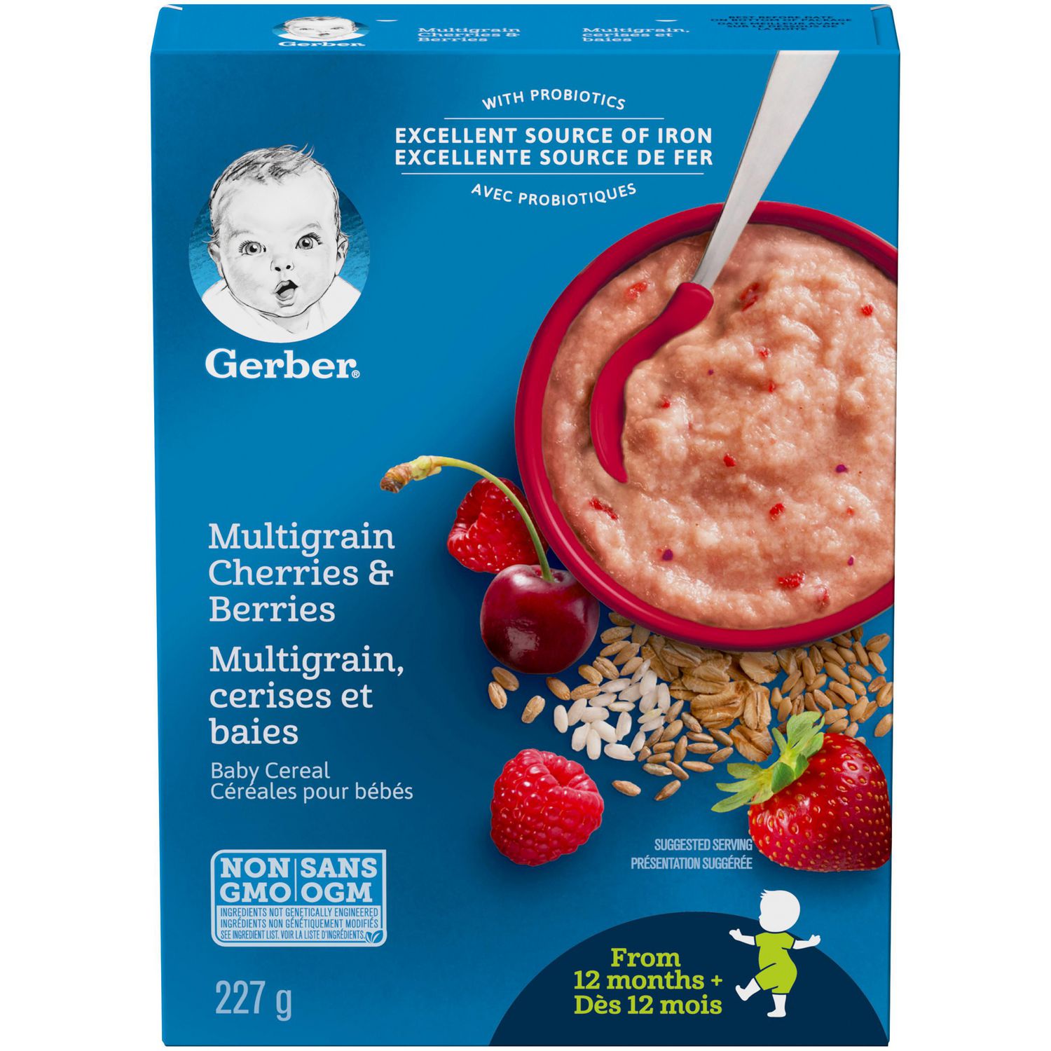 GERBER® Stage 4 Multigrain Cherries & Berries Baby Cereal ...