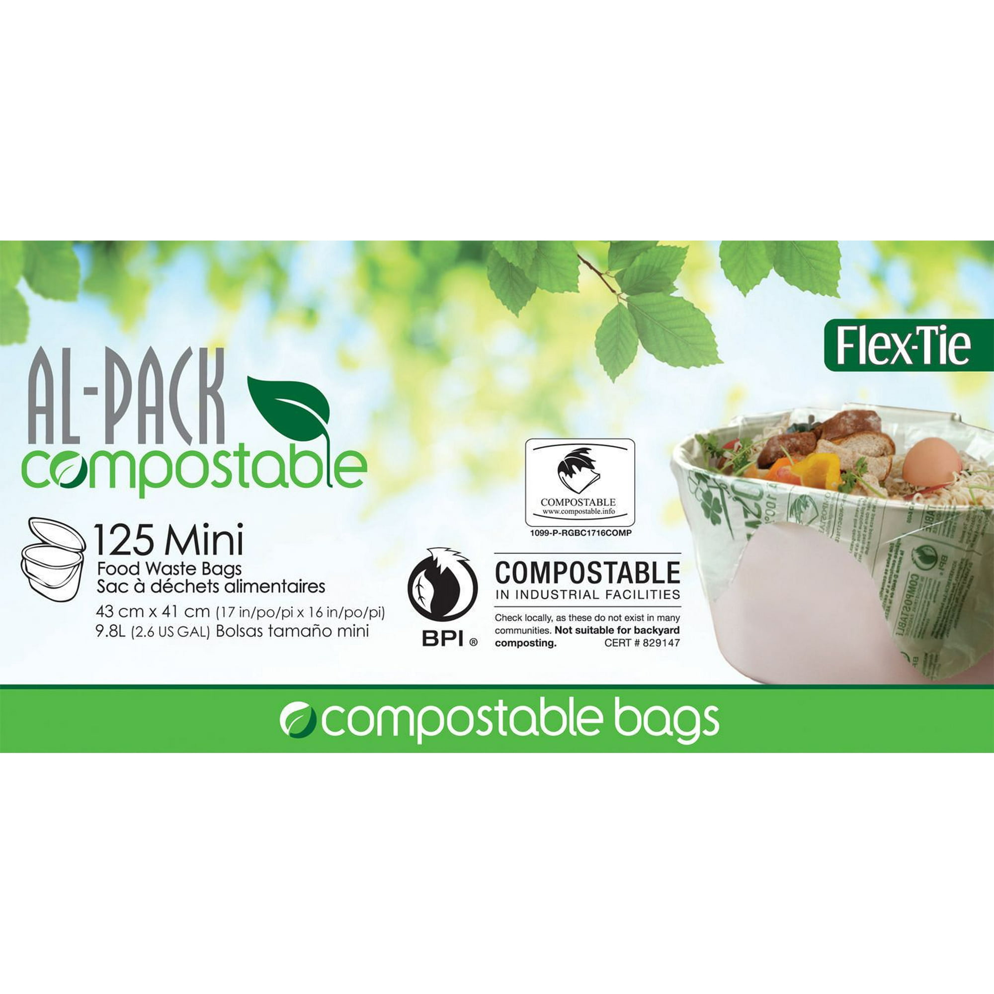 Food Waste Canadian Tire Compostable Bags AL-PACK Mini Compost