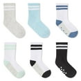 thumbnail image 1 of George Baby Boys' Crew Socks with Grippers 6-Pack, 1 of 1
