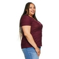 thumbnail image 2 of Iyla Women's Plus Short Sleeve Ripple Tee, 2 of 6