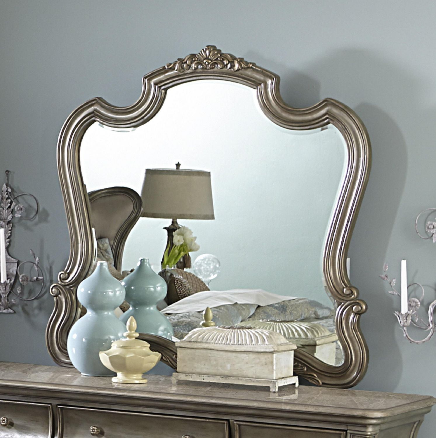 Topline Home Furnishings Old World Silver Dresser Mirror Walmart Canada