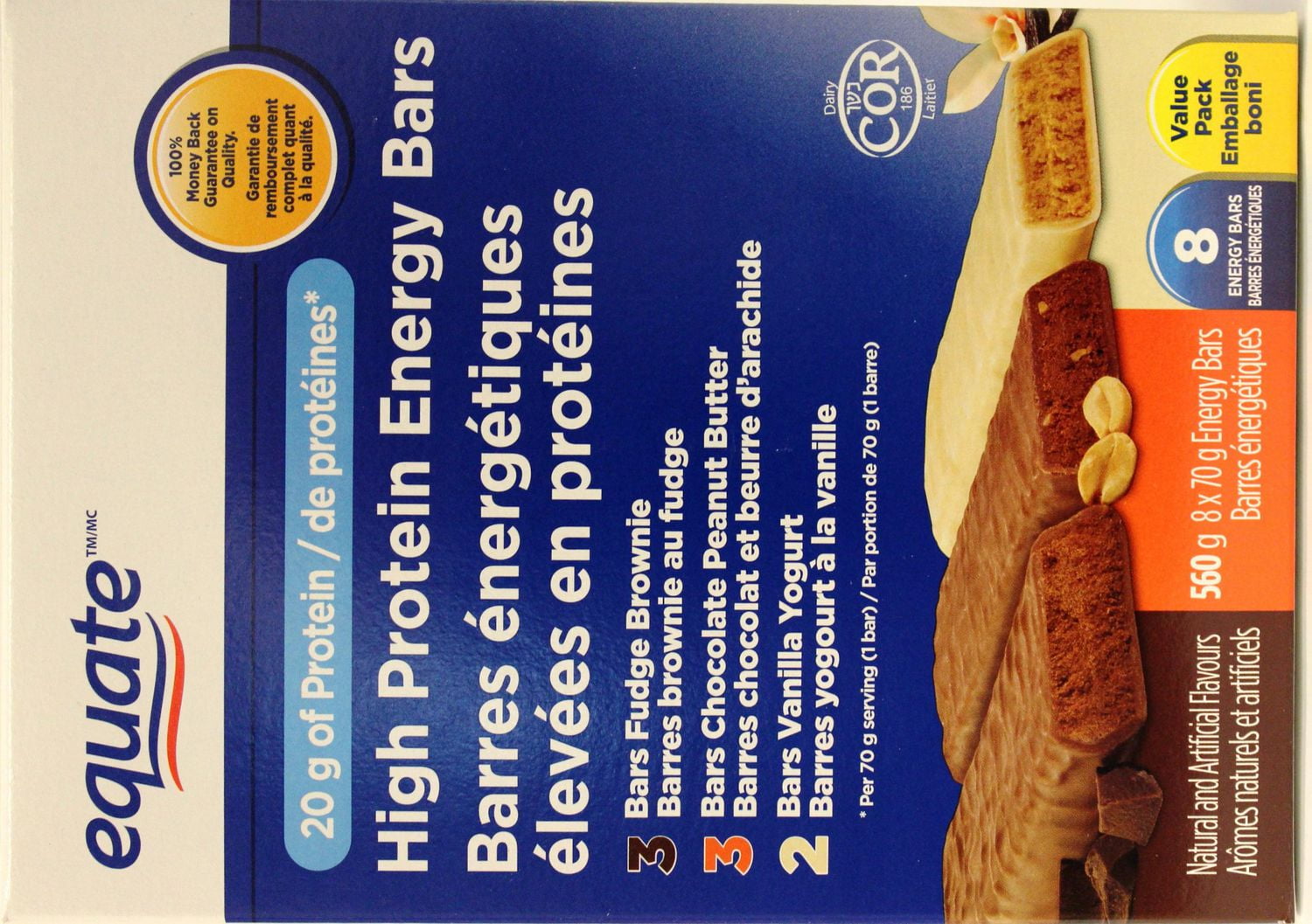 Equate High Protein Energy Bars, Value Pack Walmart Canada