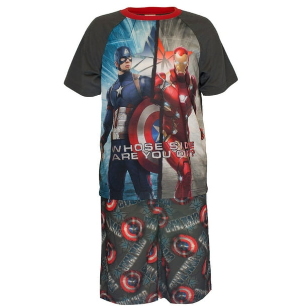 Ensemble pyjama 2 pièces Captain America pour garçons