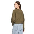 thumbnail image 3 of No Boundaries Women's Cropped Crew Neckline Sweatshirt, 3 of 6