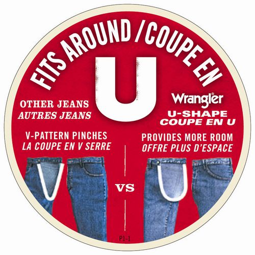 Wrangler u hot sale shaped jeans walmart