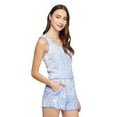 thumbnail image 2 of No Boundaries Women's Pointelle Ruffle Pajamas 2-Piece Set, 2 of 6