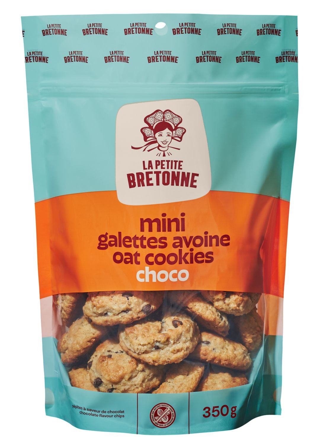 La Petite Bretonne Mini Chocolate Chip Oatmeal Cookies, 350 g