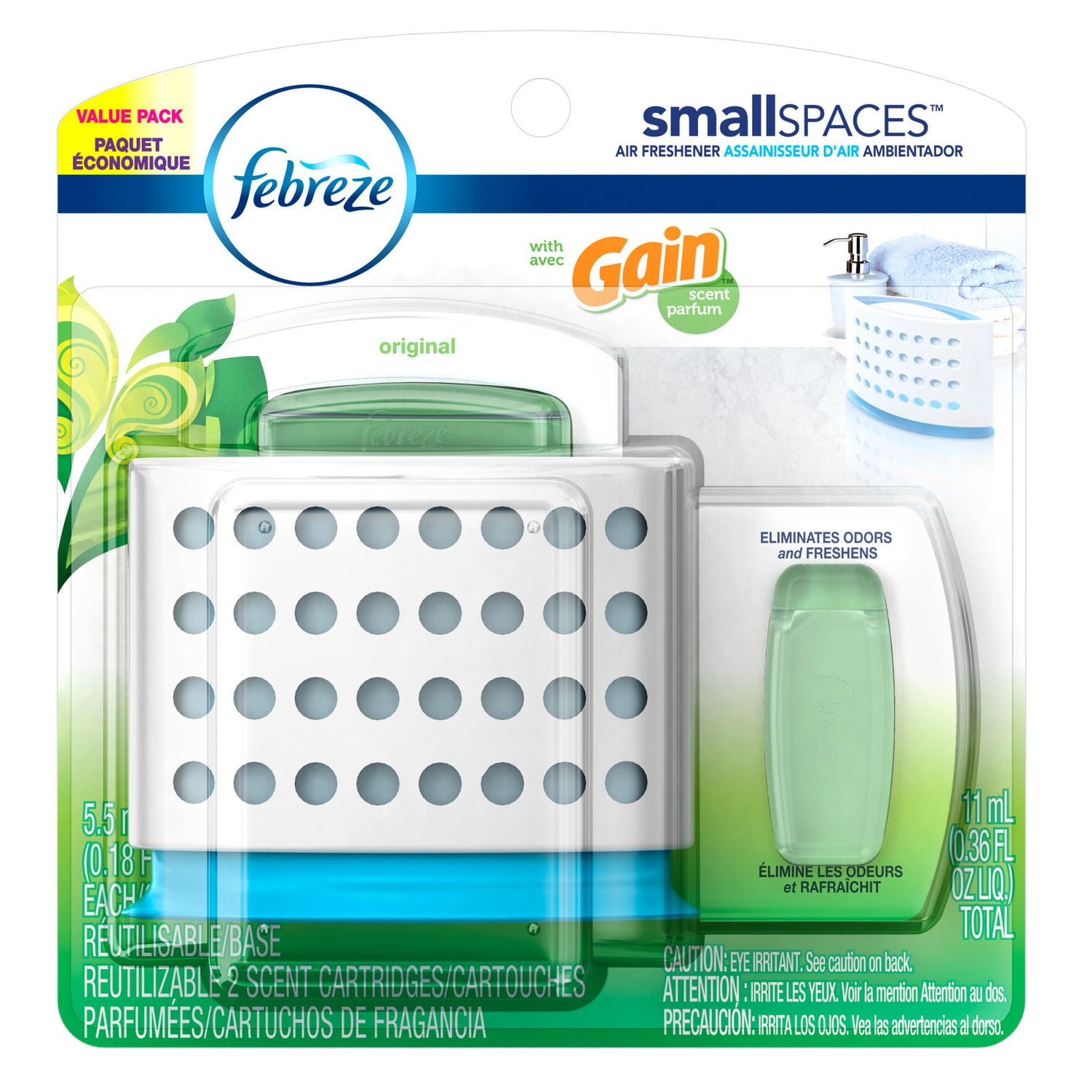 Febreze SmallSpaces with Gain Original Starter Kit and Refills Value