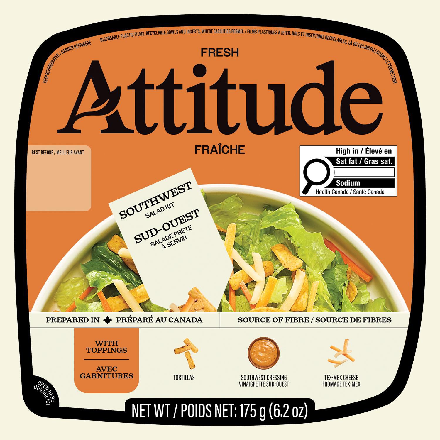 Attitude Fraîche - Salade prête à servir - Sud-Ouest 175g 6 oz