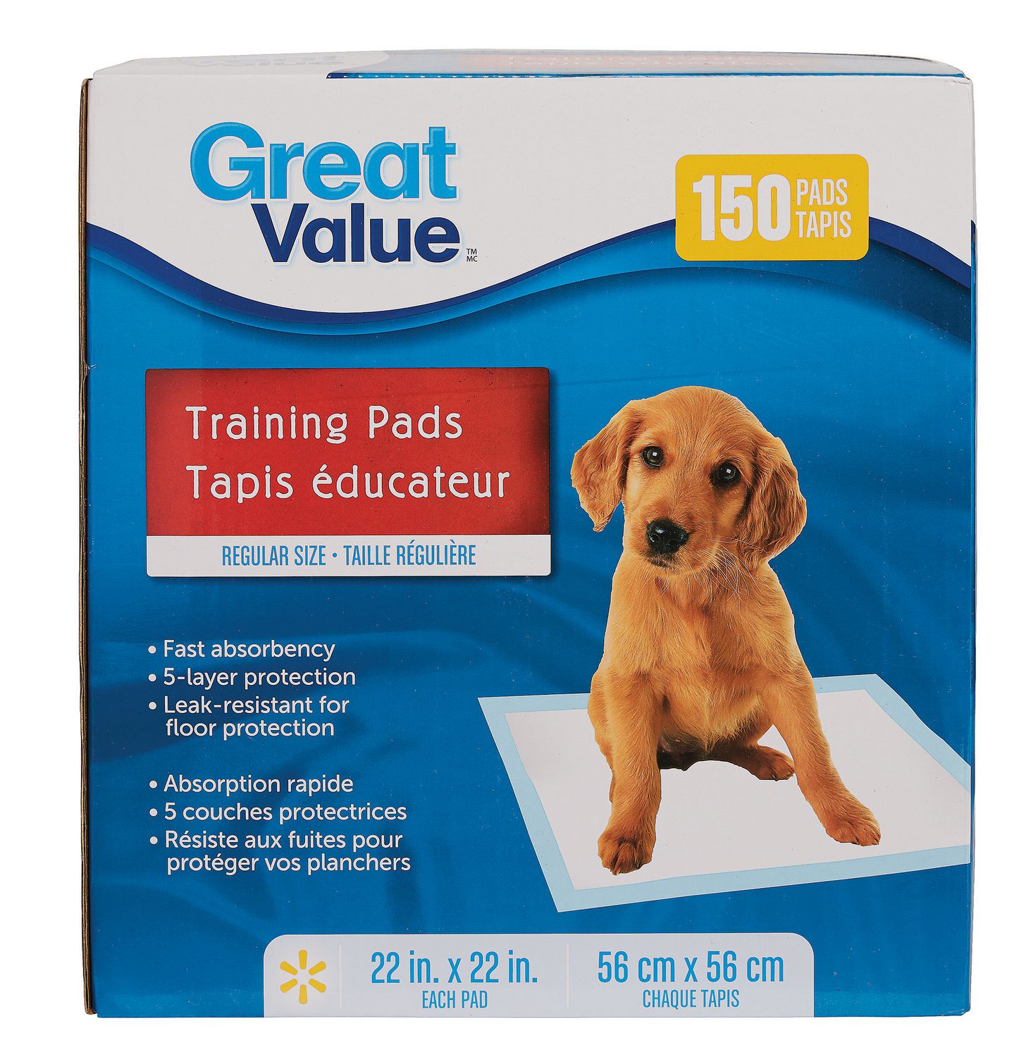 Great Value Regular Puppy Training Pads Walmart Canada