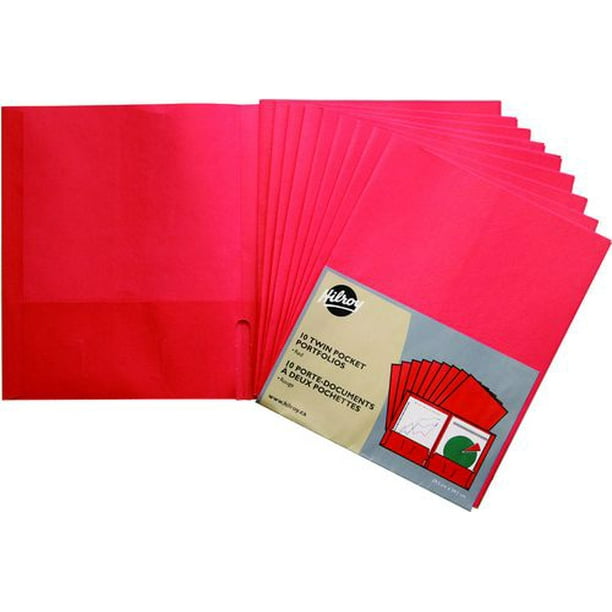 Porte-document Hilroy à deux pochettes en rouge