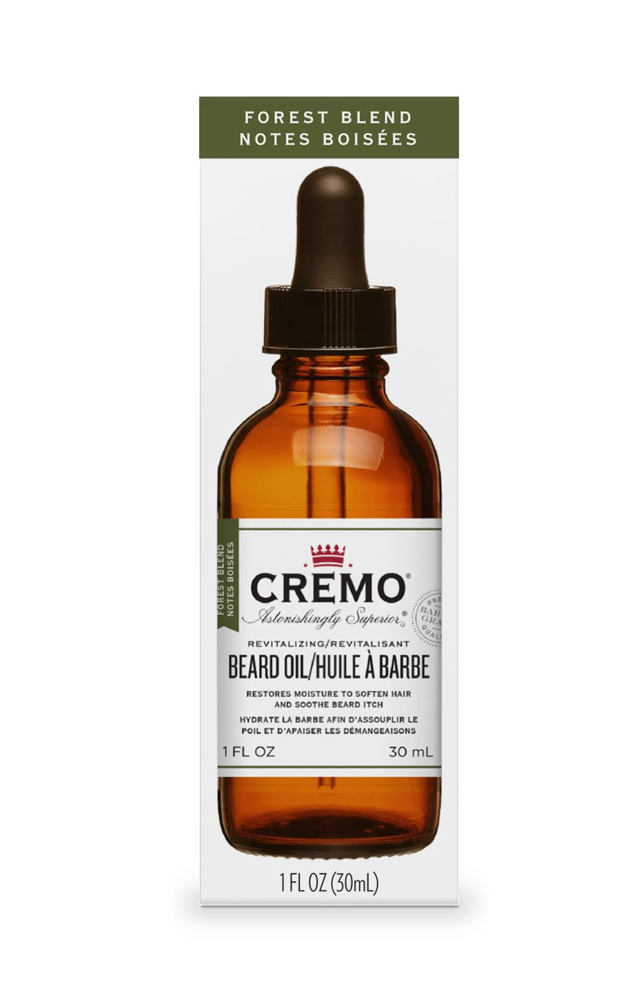 Cremo Beard Oil, Forest Blend Restores Moisture, Softens And Reduces