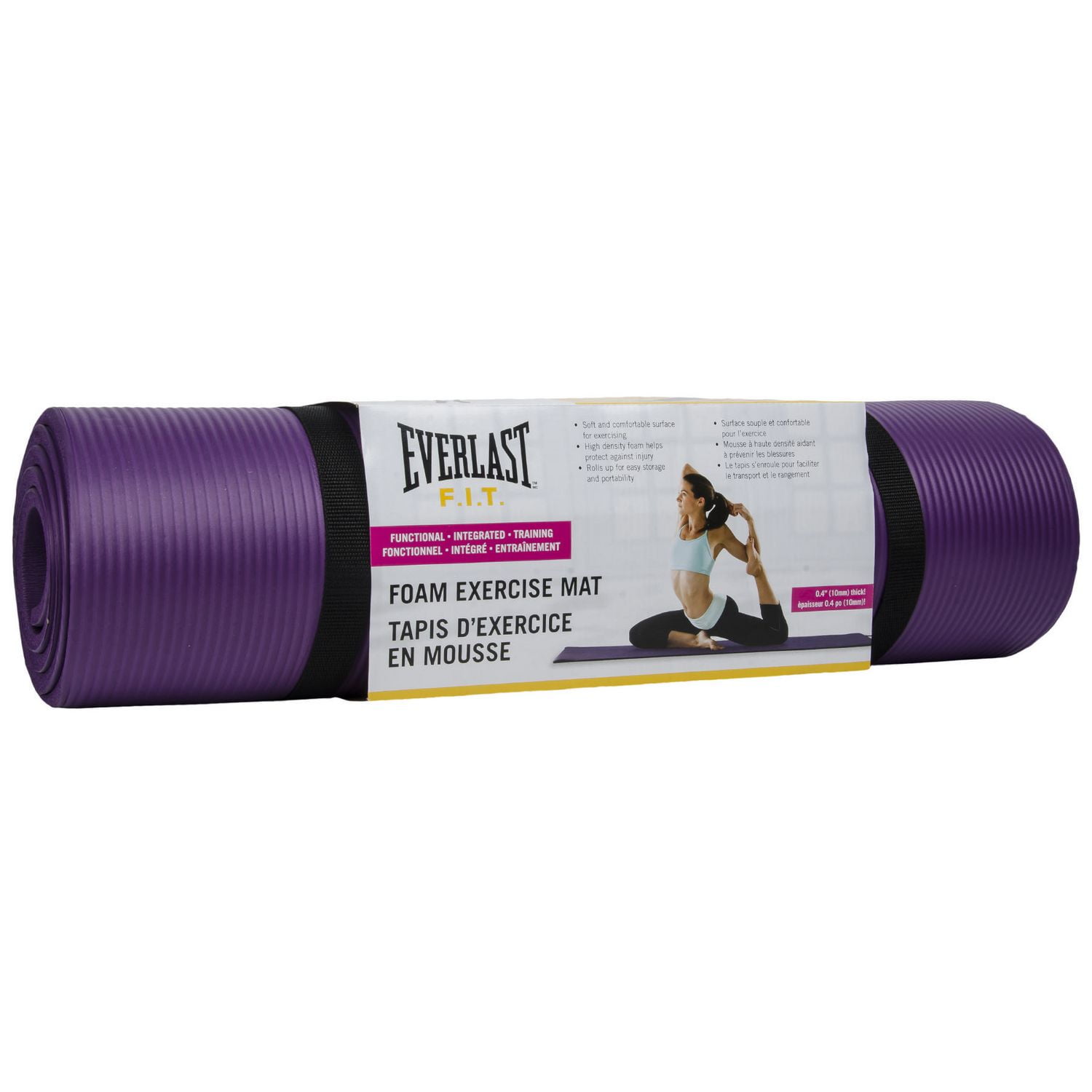 Tapis d'exercice en mousse d'Everlast - violet 