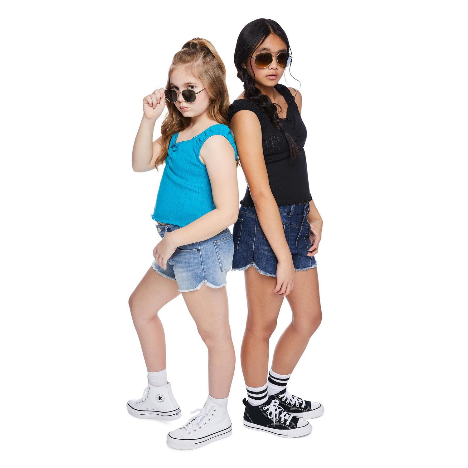 Short à ourlets dauphin avec coutures My Sister’s Closet pour filles