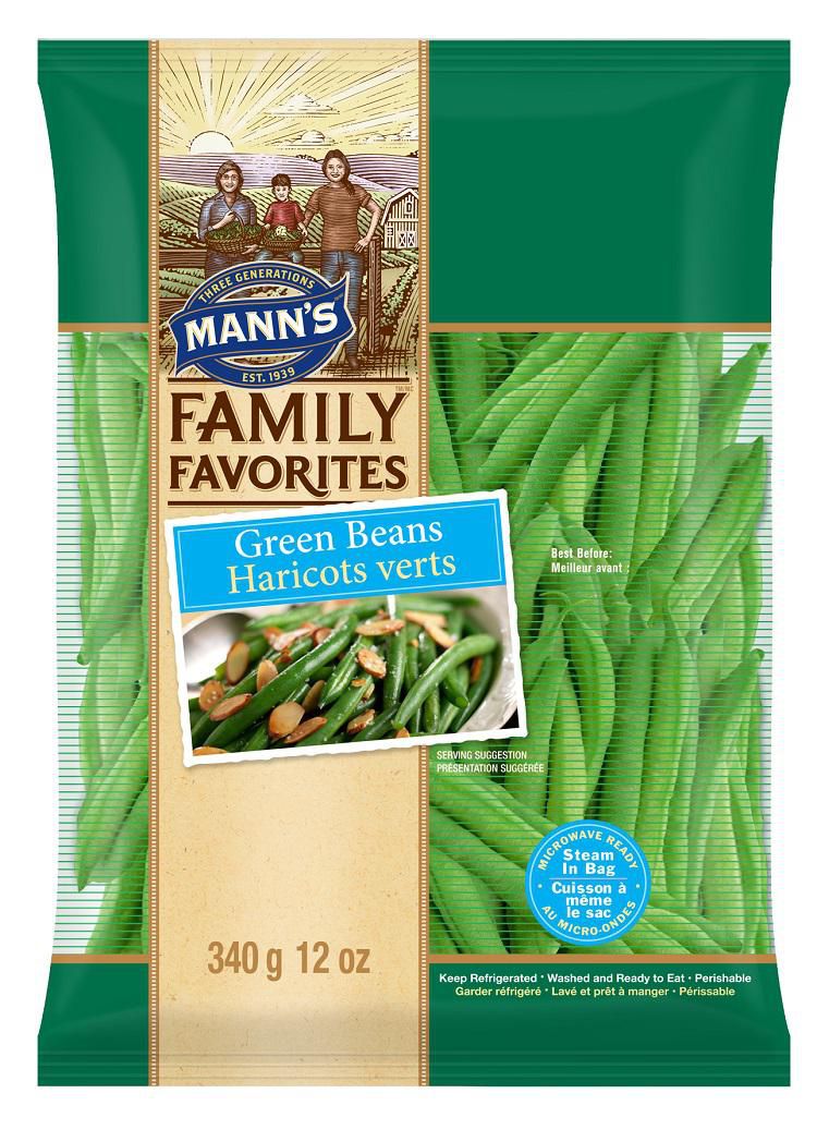 Beans, Mann's Family Favourites Green Beans, 12 oz