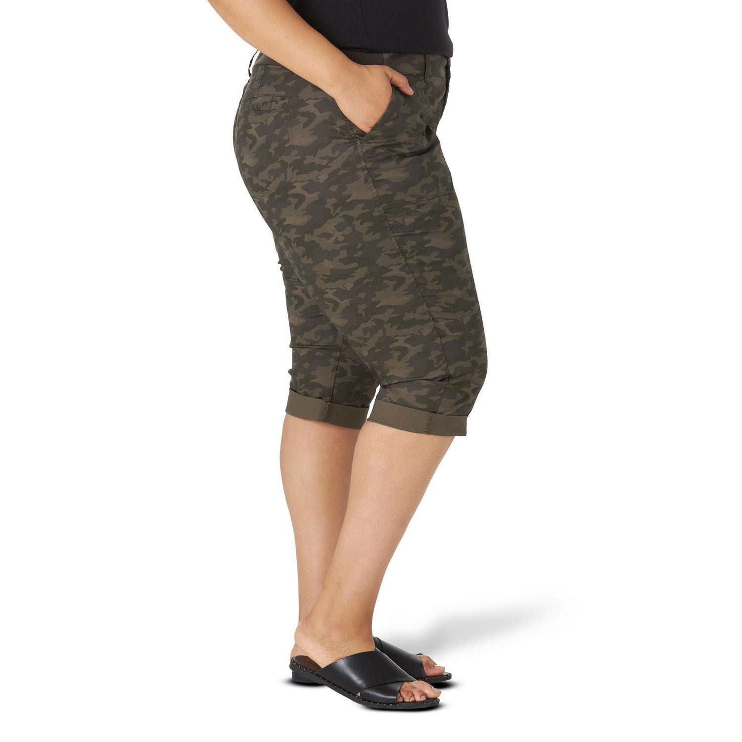 Lee Riders Women's Plus Comfort Waist Utility Capri