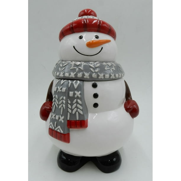 Holiday Time Snowman Large Cookie Jar 