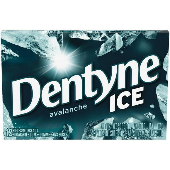 Dentyne Ice Avalanche, Sugar Free Gum, 1 Pack (12 Pieces)
