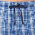 thumbnail image 4 of Fruit of the Loom Men's Sueded Jersey Cotton Sleep Pants. light blue plaid, 4 of 6