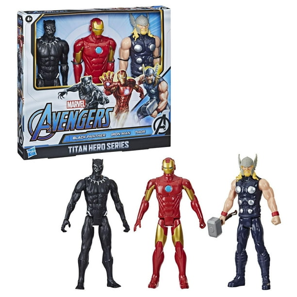 MARVEL - Paquet de 3 Figurines Avengers avec Équipement