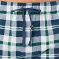 thumbnail image 4 of Fruit of the Loom Men's Sueded Jersey Cotton Sleep Pants, green and blue plaid, 4 of 7
