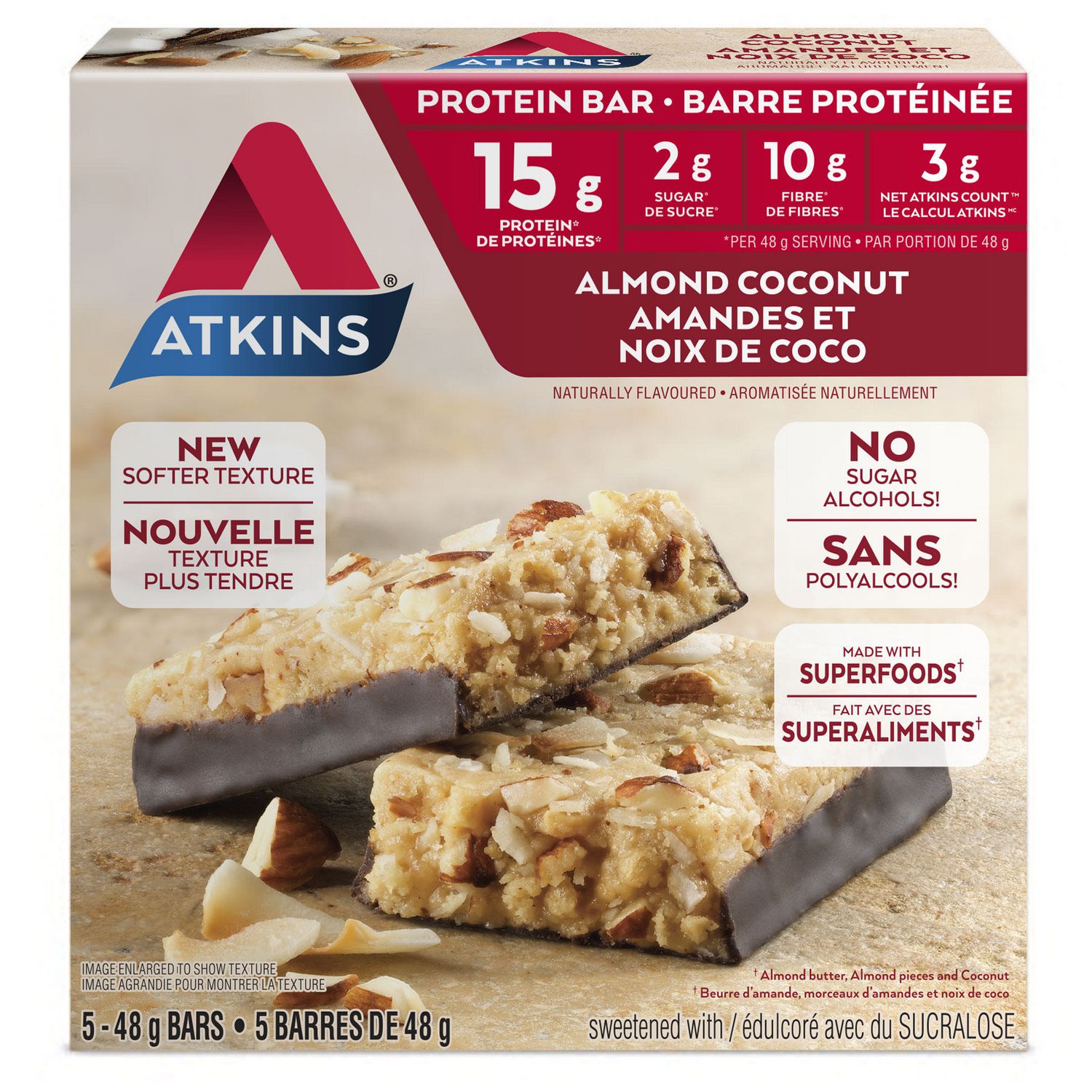 Atkins Almond Coconut Protein Bar Walmart Canada