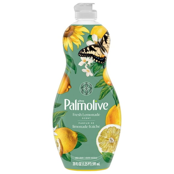 Palmolive Ultra Strength Liquid Dish Soap, Limited Edition, Fresh Lemonade Scent, 591 mL, Palmolive Fresh Lemonade 591ml