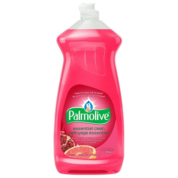 Palmolive Essential Clean Liquid Dish Soap, Grapefruit Pomegranate Scented Dish Detergent, 828 mL bottle, Palmolive Grapefruit Pomegranate 828ml