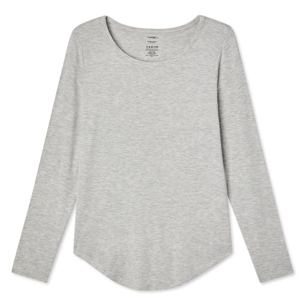 Lands' End Women's Long Sleeve Mock Neck Shirt - Ribbed, Drapey & Skimming Fit