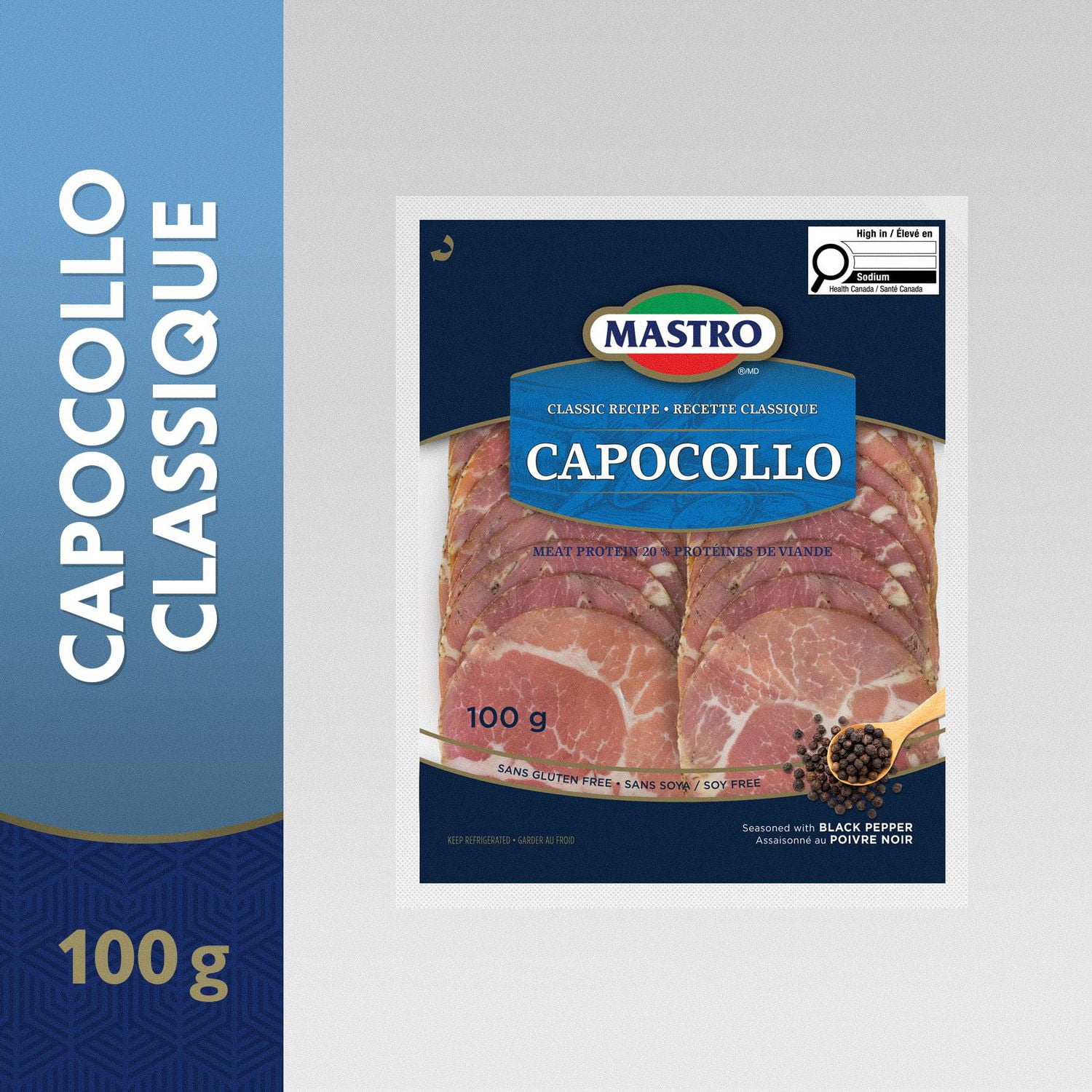 thumbnail image 2 of Mastro® Classic Capocollo, Sliced Cooked Pork, 100g, 2 of 6