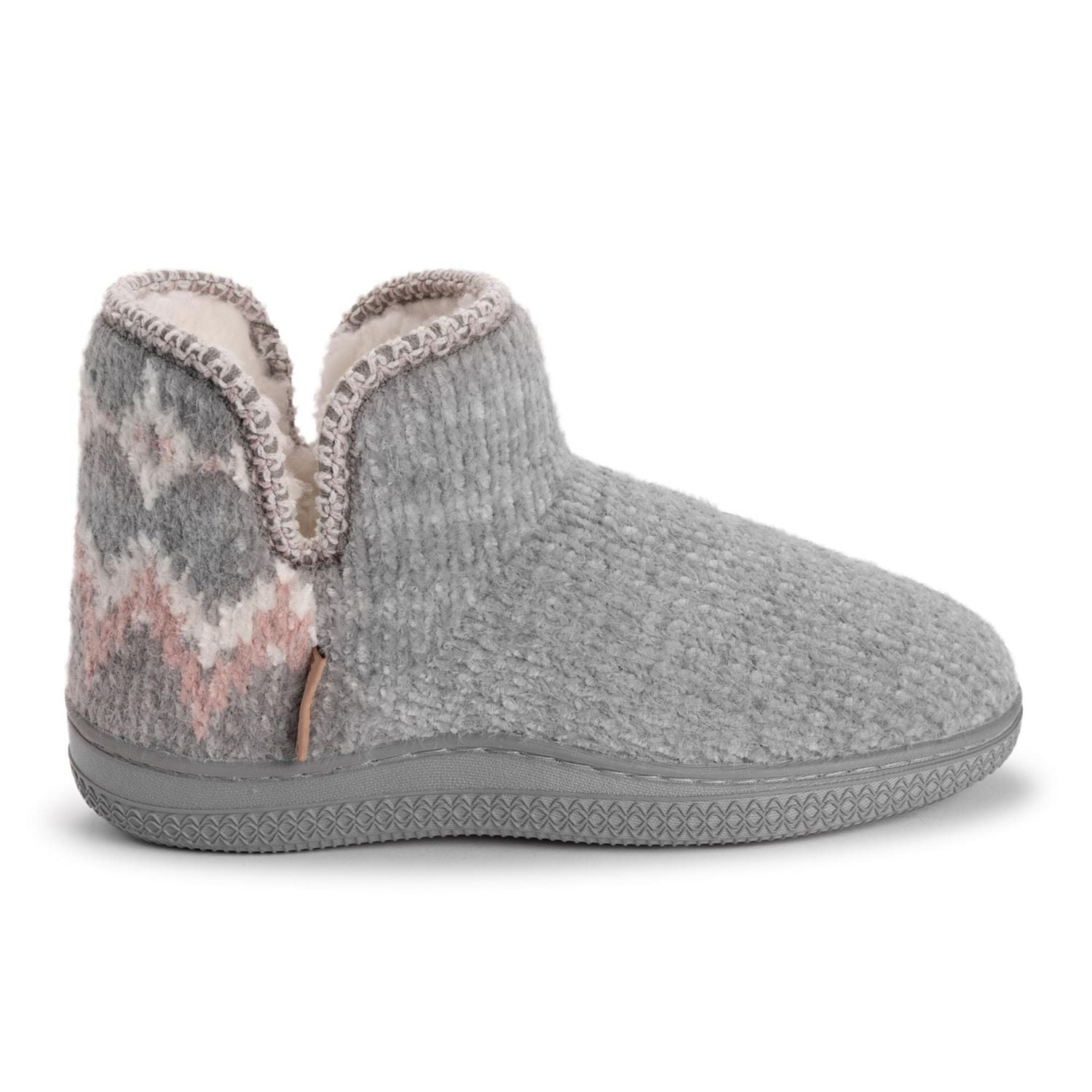 Chaussons bottines MUK LUKS pour femmes, gris, tailles 5-10