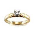 thumbnail image 1 of Bague à diamant solitaire 0,15 ct en or 14 ct, 1 of 4