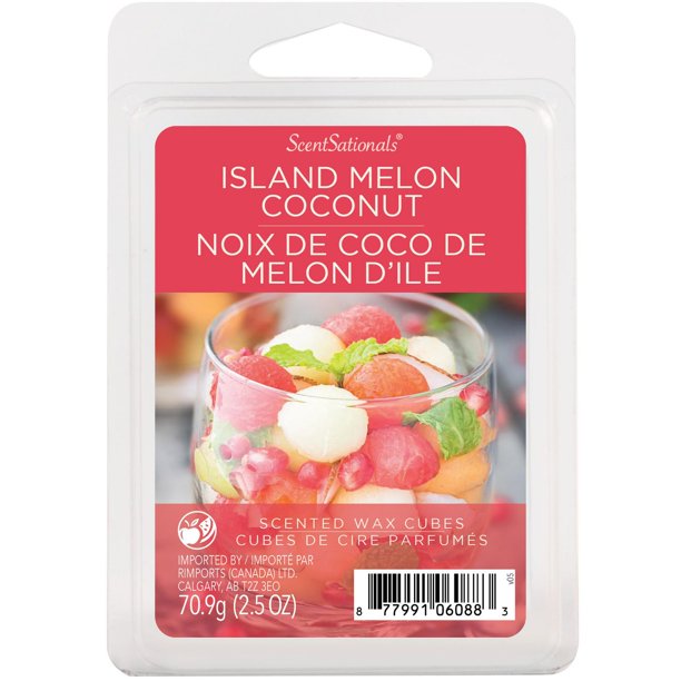 ScentSationals Scented Wax Cubes Island Melon Coconut, 2.5 oz (70.9 g