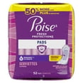 thumbnail image 1 of Poise Incontinence Pads for Women, 6 Drop Ultimate Absorbency, Regular Length, 52 Count, 1 of 3