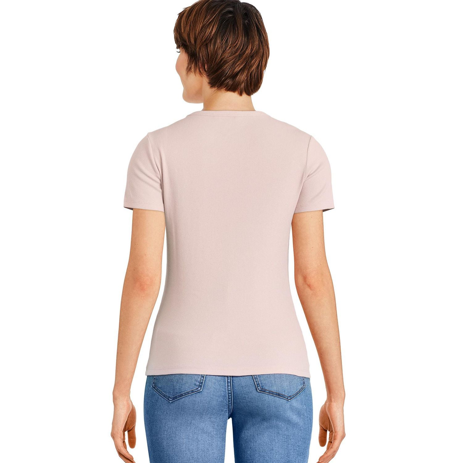 George Women's Short Sleeve Rib Tee - Walmart.ca