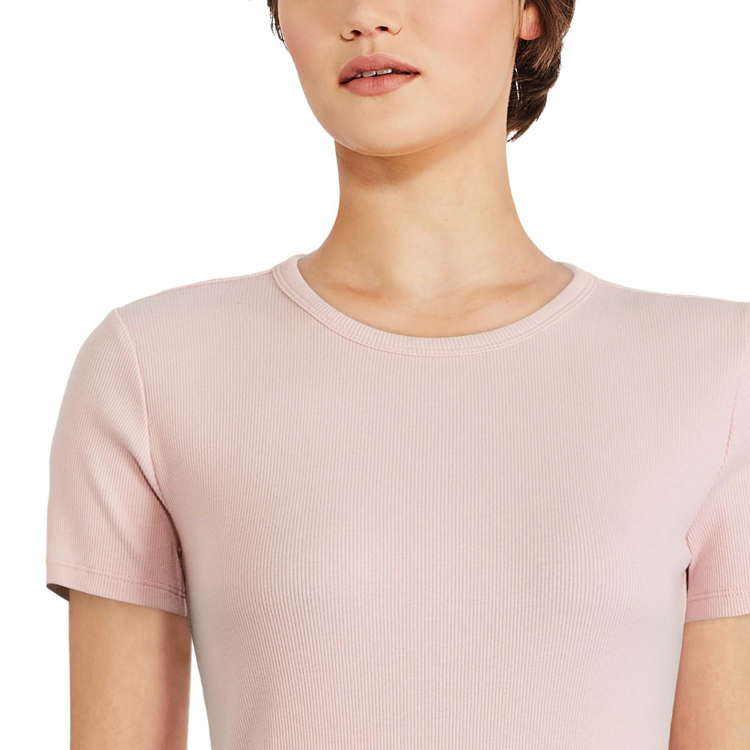 George Women's Short Sleeve Rib Tee - Walmart.ca