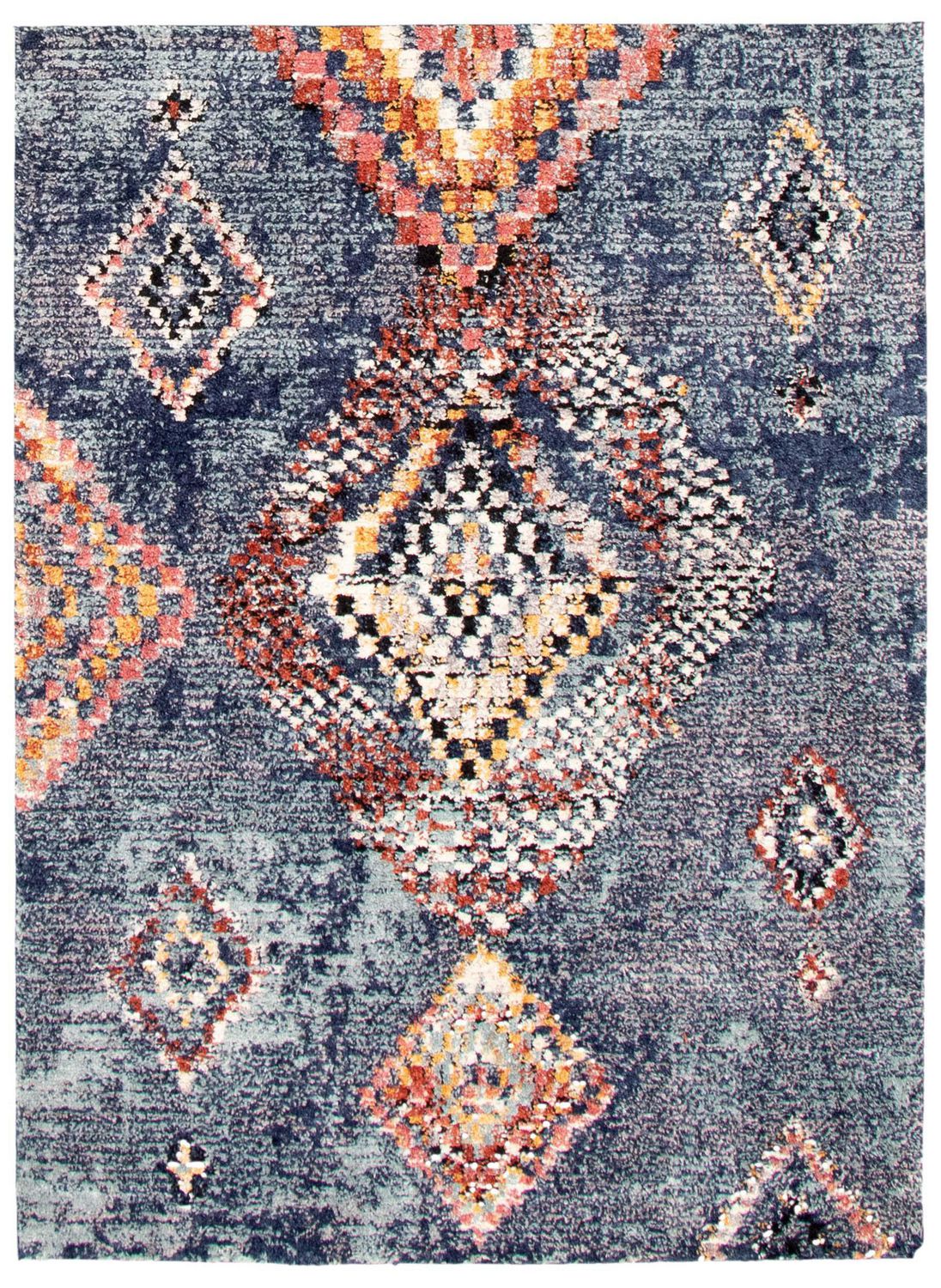 Bedroom Morocco Mosaique 8' x 10' eCarpetGallery Moroccan Rug for Living Room Light Blue