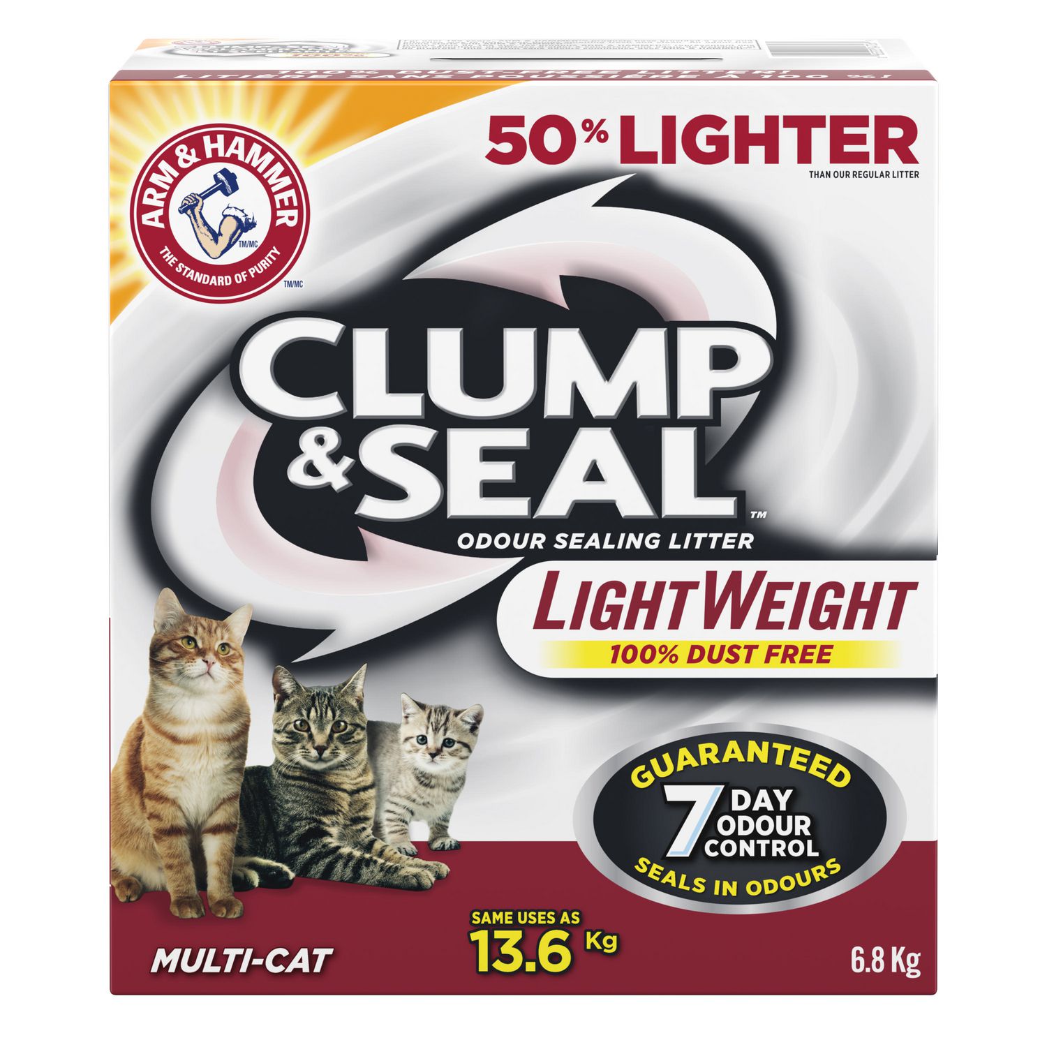 Arm & Hammer Clump And Seal Lightweight MultiCat Clumping CAT Litter