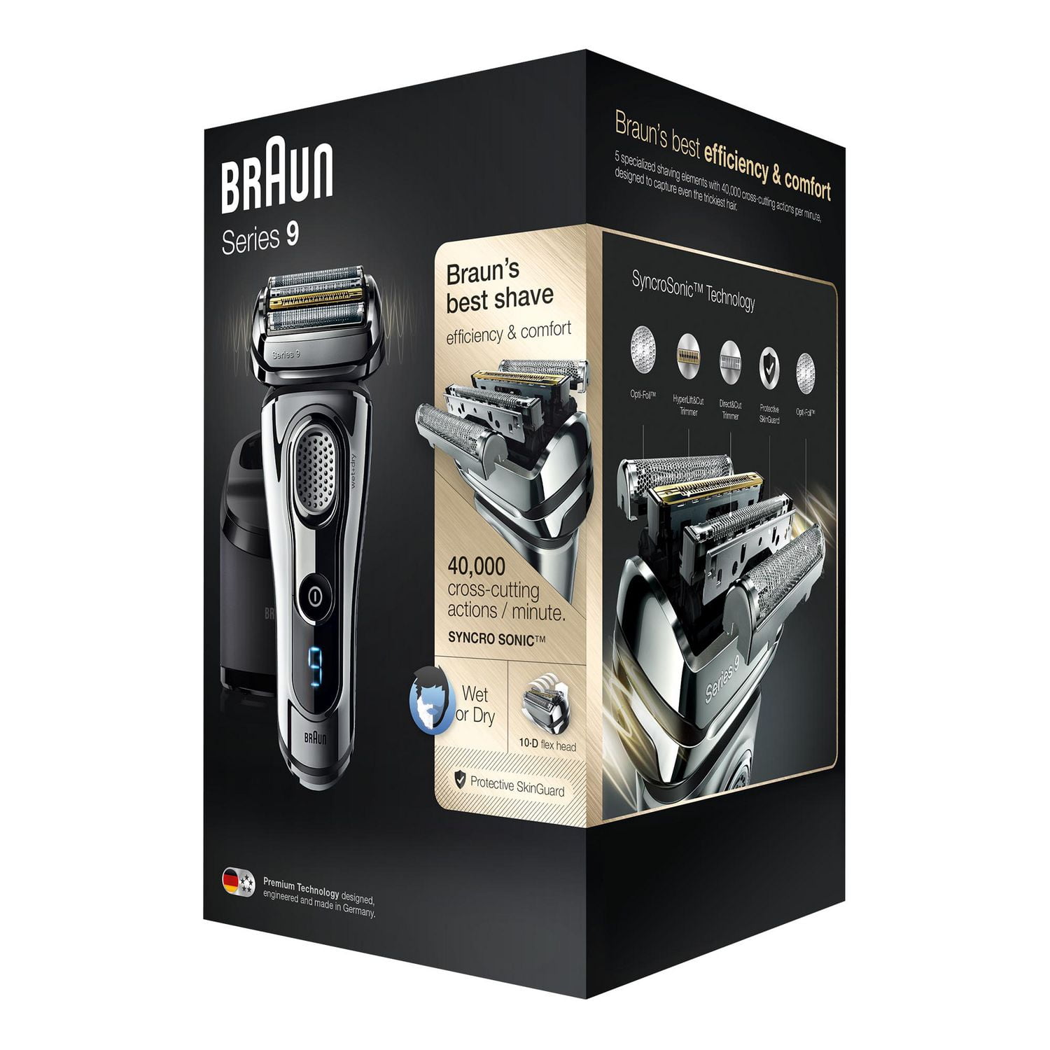 Braun Series 9 9295CC Electric Shaver with Clean & Charge Station 