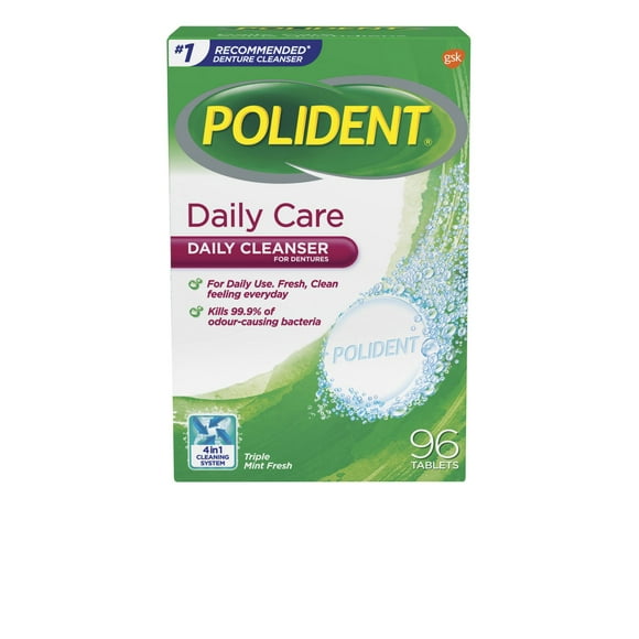 Polident Soins quotidiens Nettoyant pour prothèses dentaires Fraîcheur de menthe