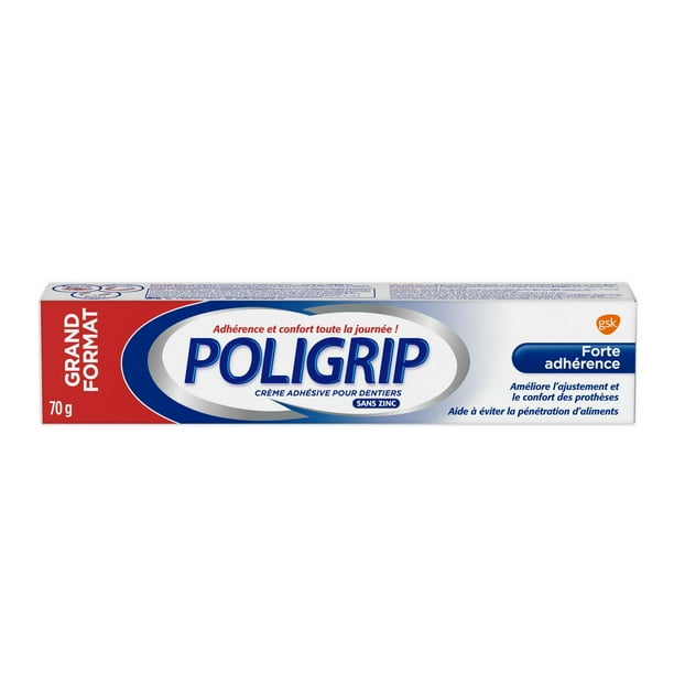 Crème adhésive pour dentier forte adhérence, 40 g – Poligrip