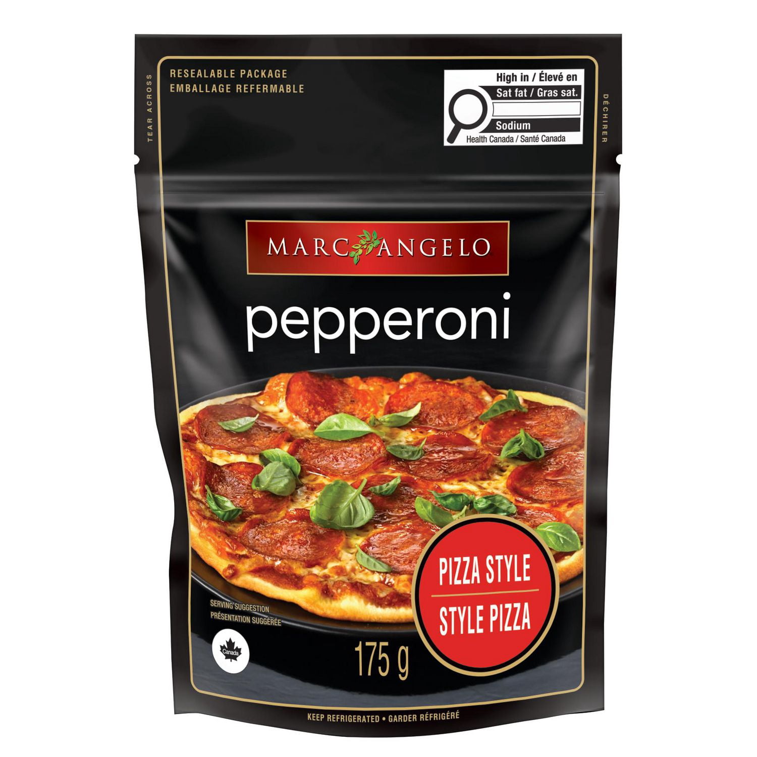Pepperoni au style pizza Marcangelo Foods 175g