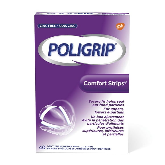 Poligrip  Comfort Strip Denture Adhesive