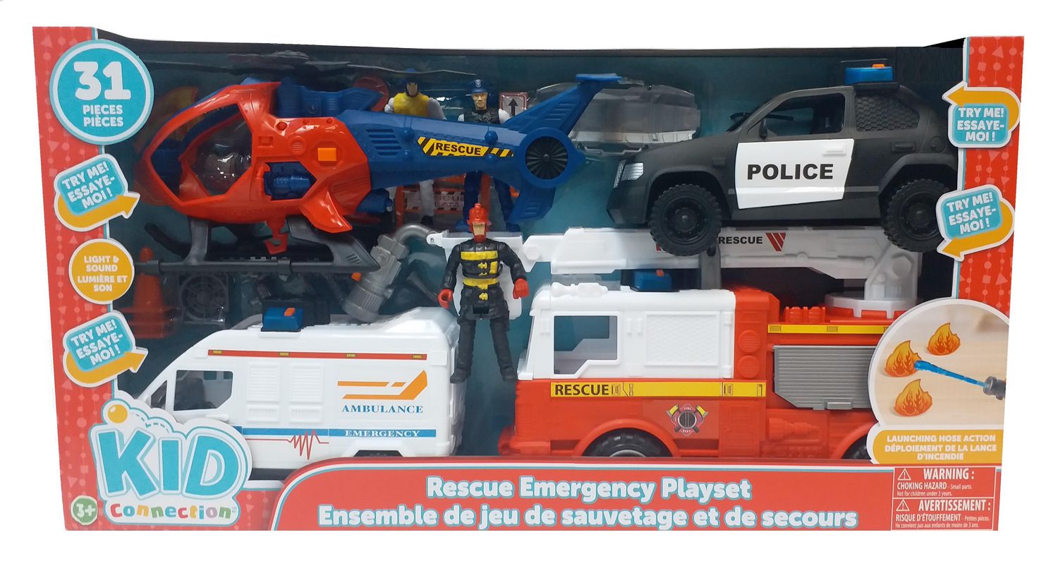Kid Connection 31 Pieces Rescue Emergency Playset, Rescue