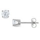 Boucles d'oreilles Miadora avec 0.50 carat de diamant solitaire en or blanc 14k – image 1 sur 3
