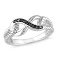 thumbnail image 1 of Asteria Black Diamond Accent Sterling Silver Infinity Ring, 1 of 3