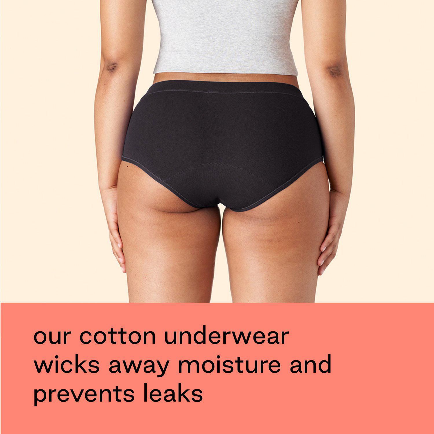 Thinx Reusable Period Underwear, Super Absorbency, Medium, Black