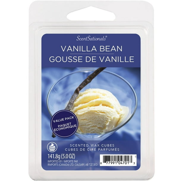 Cubes de cire parfumée ScentSationals Paquet économique - Gousse de vanille 5,0 fois (141,8 g)
